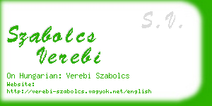 szabolcs verebi business card